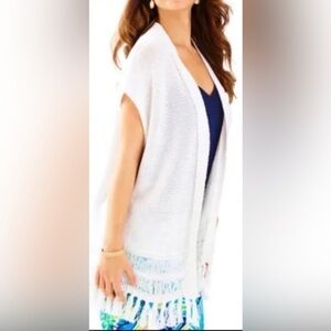 LILLY PULITZER Cardigan Sz 2 Resort White